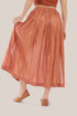 Long metallic cotton skirt